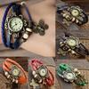 Браслет Искусственная Кожа Бабочка Кварцевые Наручные Часы Женские Винтажные Подарок Мода