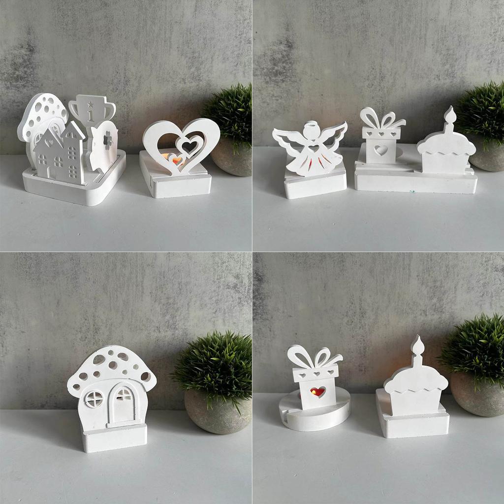 Trophy Silicones Molds for Art Craft Mushroom House Resins Molds Pig Silicones Molds Cupcake Gift Case Silicones Molds