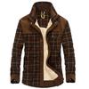 Мужские осенне-зимние повседневные толстые теплые рубашки Camisa Masculina Chemise Homme мужские шерстяные флисовые пальто в стиле милитаркоати