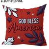 1/4Pcs July 4Th Patriotic Starry Pillow Covers Sofa Bed Cushion Cover Home Bedroom Decoration, 2D Flat Printing