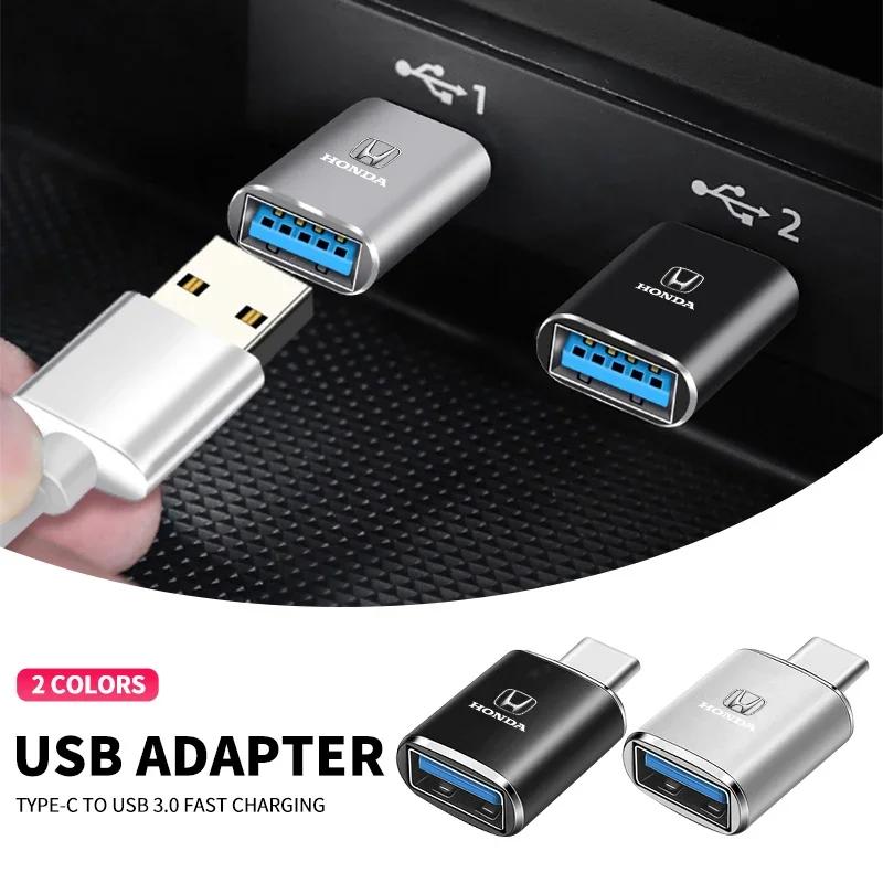 BDN3 TypeC To USB Adapter OTG Converter Connector For Honda Civci FIT CRV Accord Jazz HRV Dio Stepwgn Prelude Odyssey City CRX Pilot