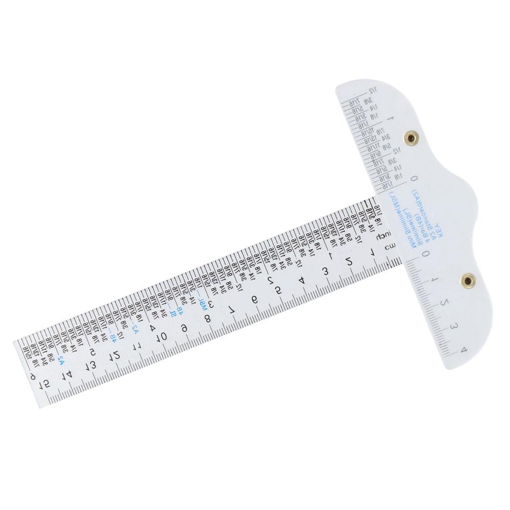 Легкий справочник во время работы Ручной инструмент Т-образная линейка 6" Градуированная Т-образная линейка Дюймовая Метрическая Т-образная линейка