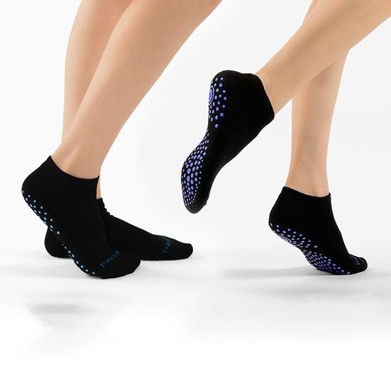 2 Pairs Non-slip Yoga Socks Short Tube Soft Breathable Cotton Socks Professional Dance Ballet Pilates Fitness Women Sports Grip Socks