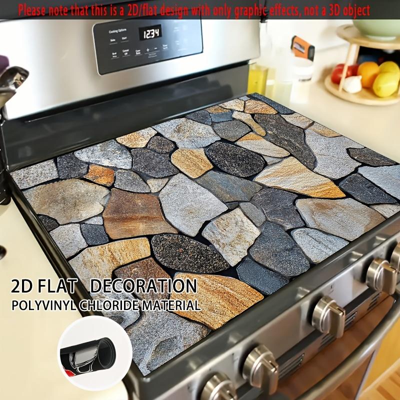 1Pcs Rubber Drying Mat With Stone Pattern Print For Coffee Shop Restaurant Kitchen Carpet Tableware Durable Diatom Mud Table Mat Pet Mat Coffeeware