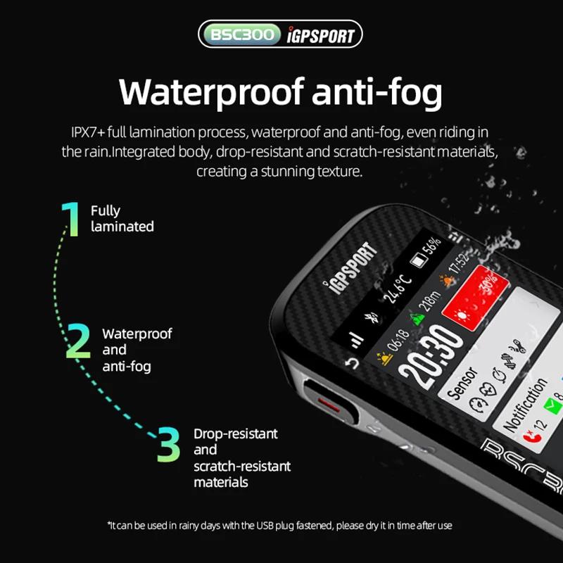 IGPSPORT BSC300 Bike GPS Computer Wireless Bike Odometer Navigation Speed Cadence Sensor IPX6 Waterproof  Bicycle Computer