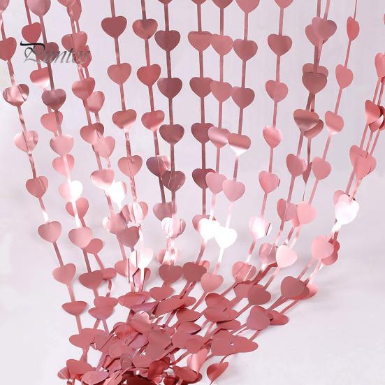 2 шт., занавески с мишурой в форме сердца, растяжки, реквизит для фотосессии, фон с мишурой, романтический День святого Валентина, помолвка, украшение для свадебной вечеринки