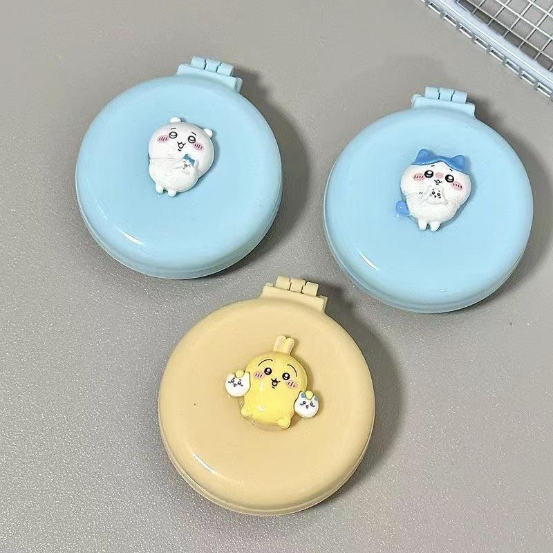 Portable Chiikawa Comb Cartoon Folding Airbag Comb Air Cushion Massage Hairdressing Comb Small Travel Mirror Comb Hair Tool Gift