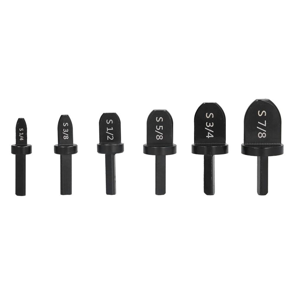 6pcs Bearing Steel Tube Expander Bit Triangle Shank Swaging Drill Bit Set For Air Conditioner