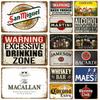 Vintage Metal Tin Sign Plate  Cold Beer Poster Wall Art Decoration for Bar Pub Club Man Cave  Iron Painting Home Decor