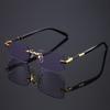 10pcs Trendy Rimless Rectangle Sunglasses Frameless Fashion Shades Punk Sunglasses Gradient Men Women UV400 Eyewear Driving