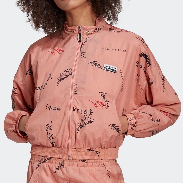 adidas Оригинальные куртки женские розовые с воротником-стойкой умеренные другие GD3041