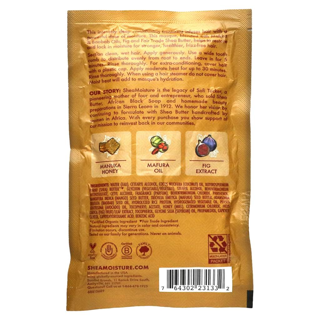 SheaMoisture Маска для интенсивного увлажнения с медом манука и маслом мапура, 2 унции (57 г)