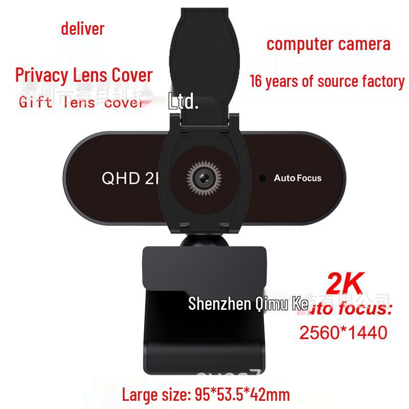 In-Stock 1080P HD Webcam with Microphone and Privacy Cover for Online Classes