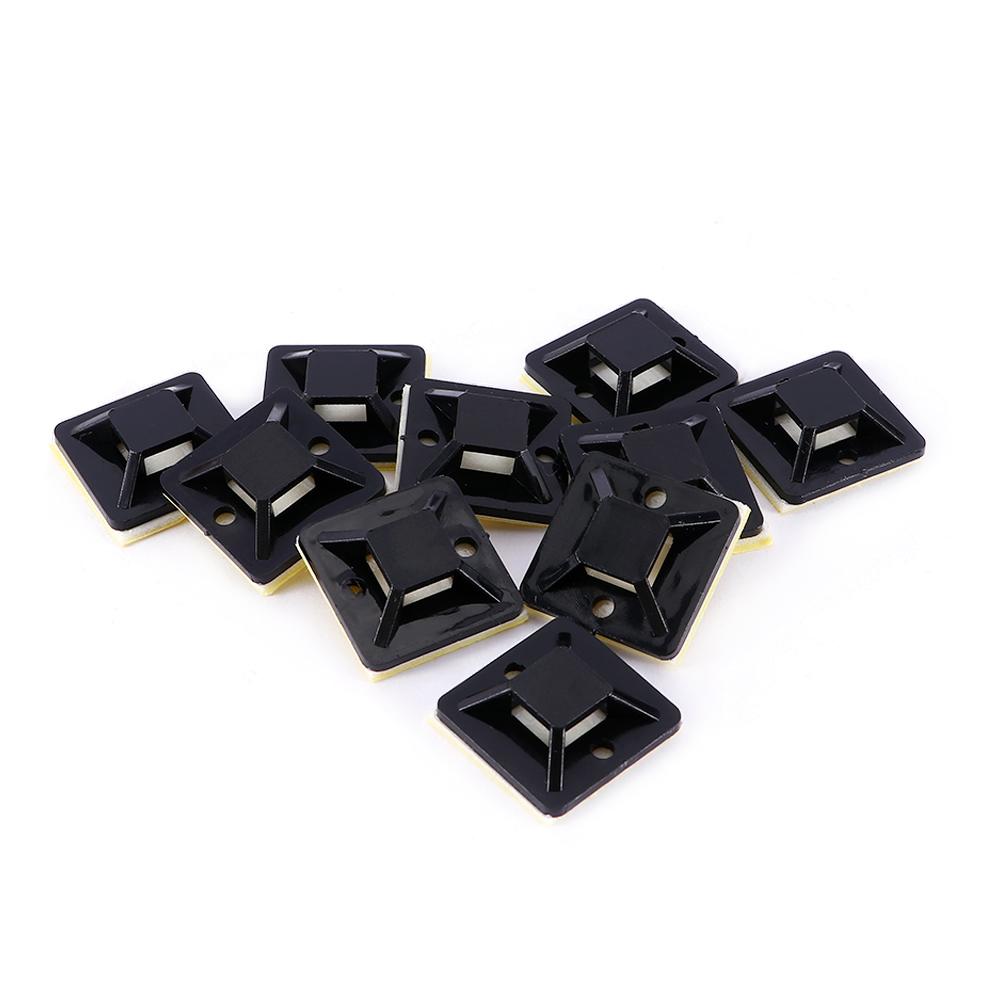 20x20mm Mount Wall Holder Car Self Adhesive Cable Tie Base Zip Tie Base Cable Holder Removable