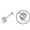 KODY PIERCING Пирсинг из 9-каратного золота, настоящий алмазный шариковый наконечник для носа - качественный пирсинг