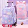 ZIRANYU Detachable Rolling Backpack for Girls