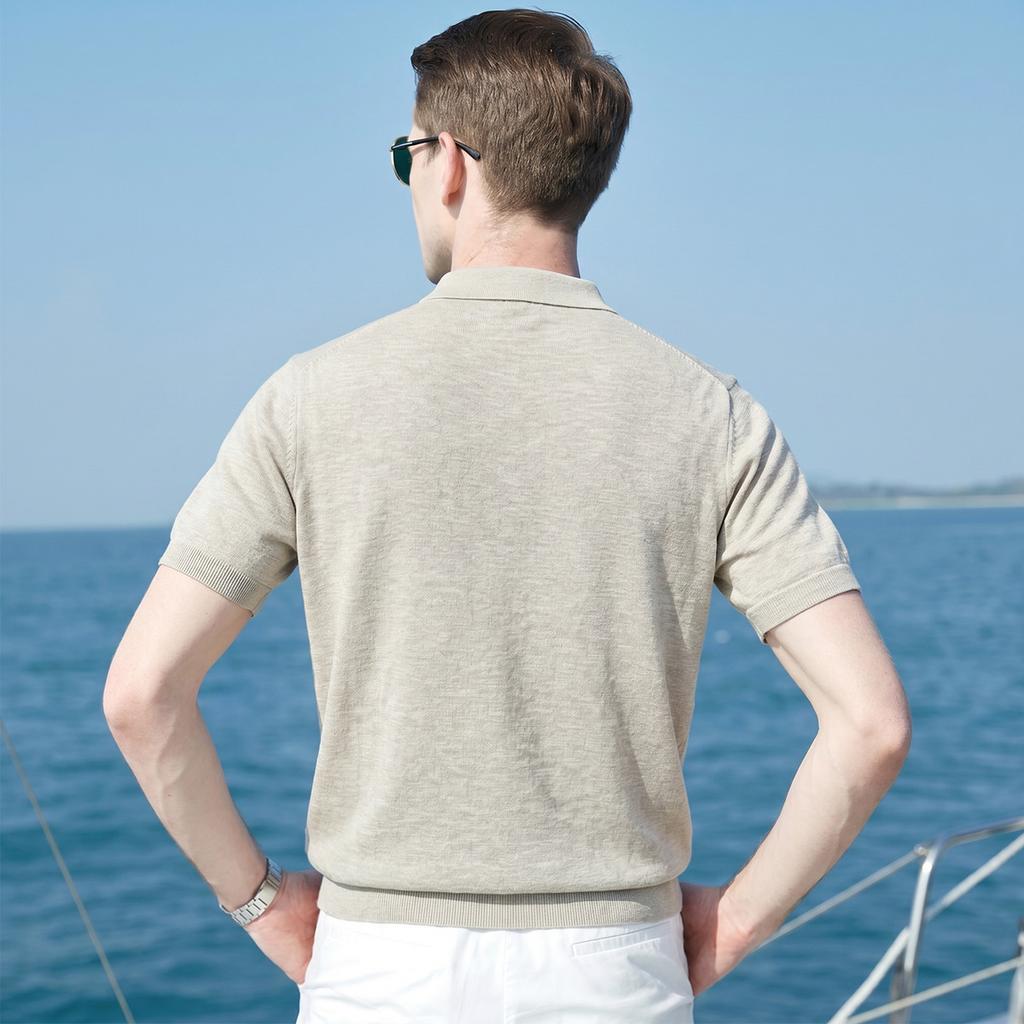 Linen T-shirt - Light Luxury Old Money Style Summer Lightweight Breathable Short Sleeve T-shirt