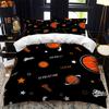 Kids Basketball Duvet Cover Set 3D King Queen Size Cool Sport Theme For Kids Children Teens Ball Gaming Polyester Bedding Set
