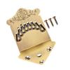 8 String Mandolin Tailpiece Feather Pattern Excellent Metal Bronze Color Mandolin Tailpiece