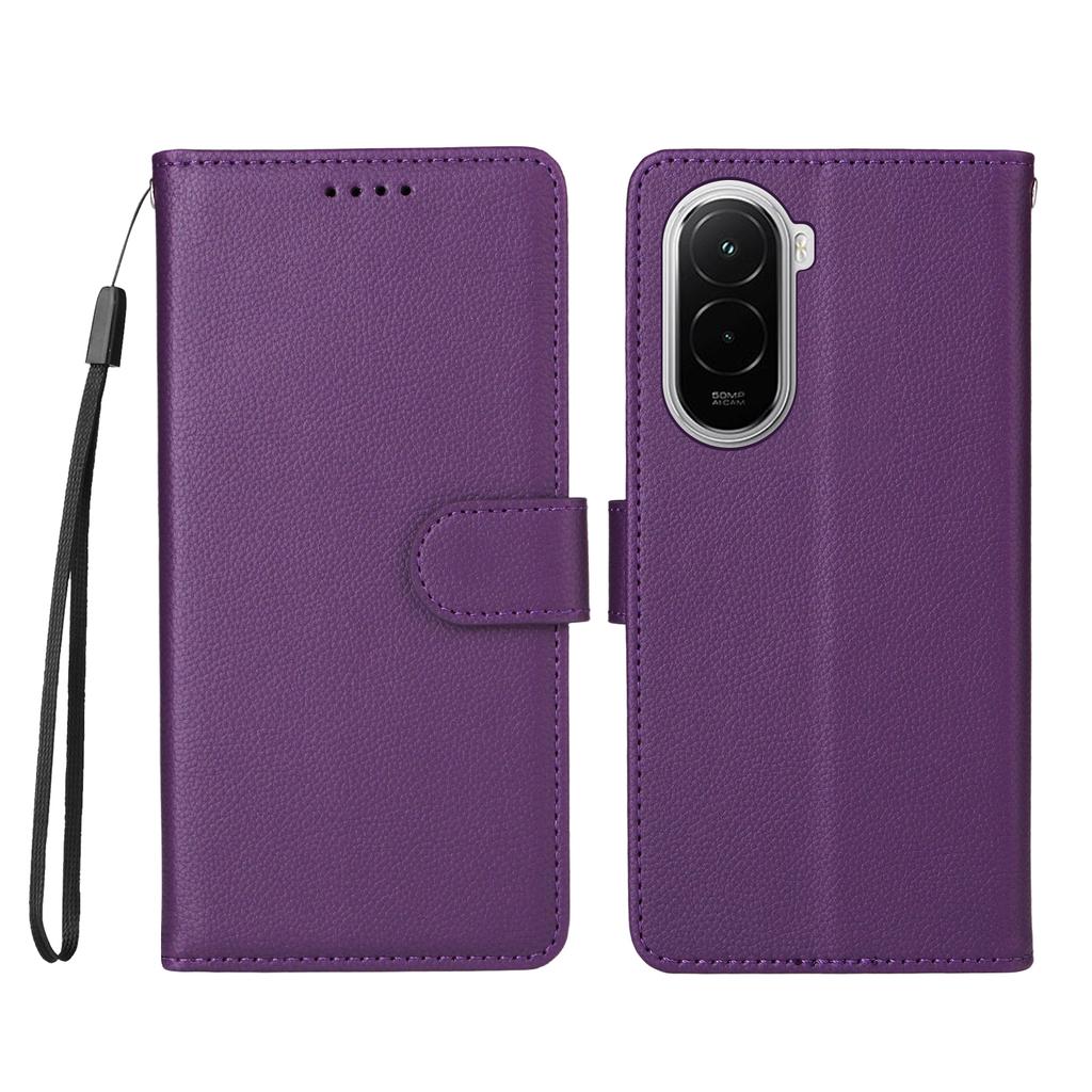 Для Xiaomi Poco M7 4G (169 мм) Чехол с RFID-защитой, 3 слота для карт, чехол для телефона из ПУ кожи с ремешком на запястье