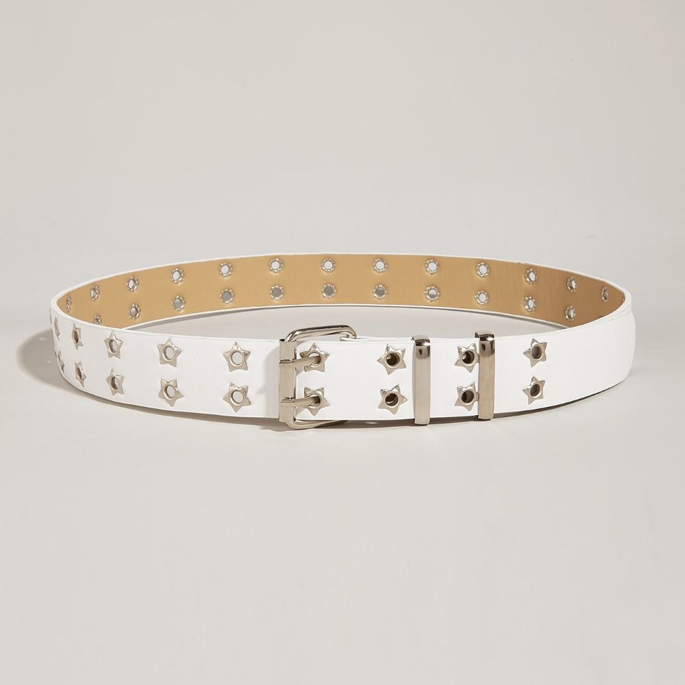 Звездные ремни-заклепки в стиле хип-хоп с двойной пряжкой-пином, пояс Y2k