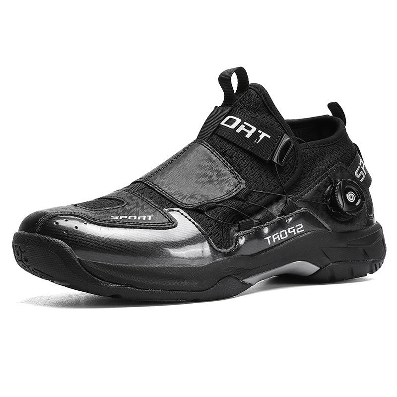 New Rotary Buckle Casual Badminton Shoes Breathable Couple Lightweight Table Tennis Sports Shoes Men's Tennis Training Shoes