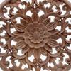 Wood Carving Flower Carving Furniture Cabinet Log Decal Unpainted Wood Pattern Decal Decorative Figure 15x15x0.8cm