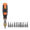 Two-way Ratchet Screwdriver 10-in-1 Multi-bit Ratchet Screw Drivers Set 6.23mm Adjustable Nut