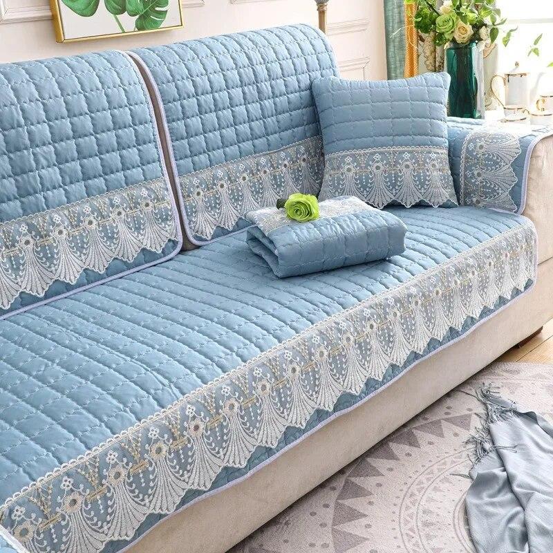 Four Season Universal Brushed Sofa Towel Soft Anti-slip Sofa Cover 1/2/3/4 Seat Sectional L-shaped Couch Covers for Living Room