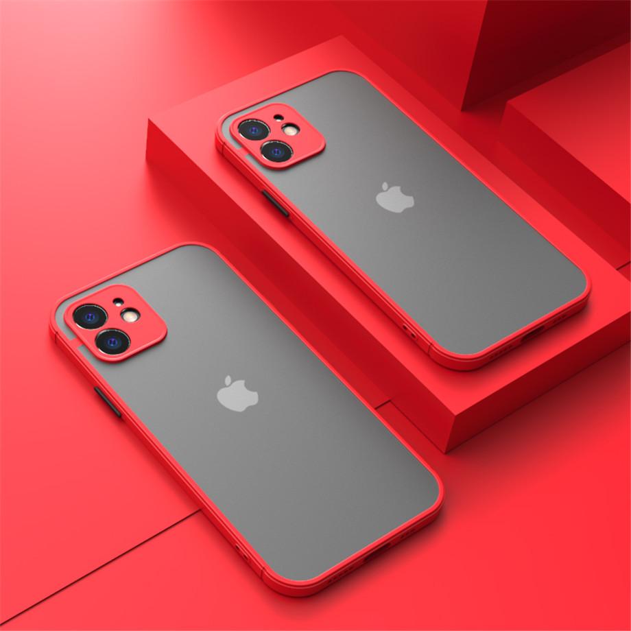 Роскошный противоударный матовый чехол для iPhone 11 12 13 14 15 Pro Max XR XS X 7 8 Plus SE Mini силиконовый бампер прозрачный чехол
