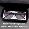 Ladies Fashion Far Sight Sunglasses New Luxury Brand Cat Eye Reading Sun Glasses for Women UV Resistant Glasses Diopter To +4.0