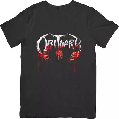 Музыка Obituary Унисекс Футболка из Качественного Хлопка Черная