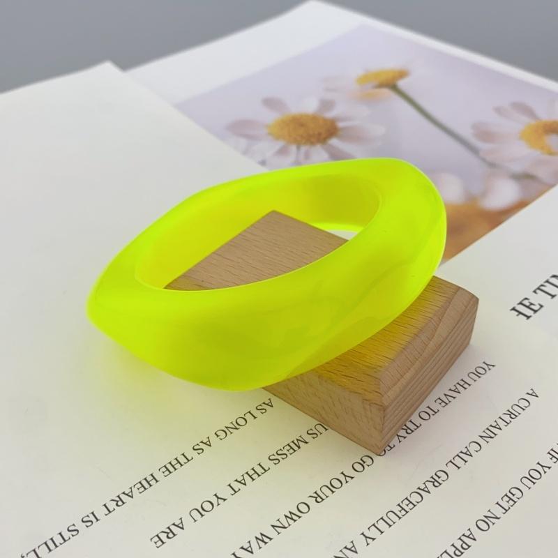 European and American Style Marble Pattern Exaggerated Acrylic Bangle Bracelet