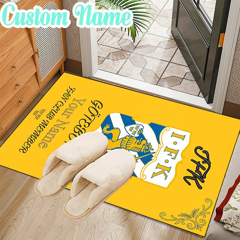 Custom Name Goteborg Crest Rug Office Rug Chair Mat Non Slip Carpet Rugs for Bedrooms Dining Room Living Room Home Decor gifts