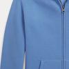 Polo Ralph Lauren Solid Color Zip-Up Hoodie Long Sleeve Kids Hoodies Blue 323799360-040