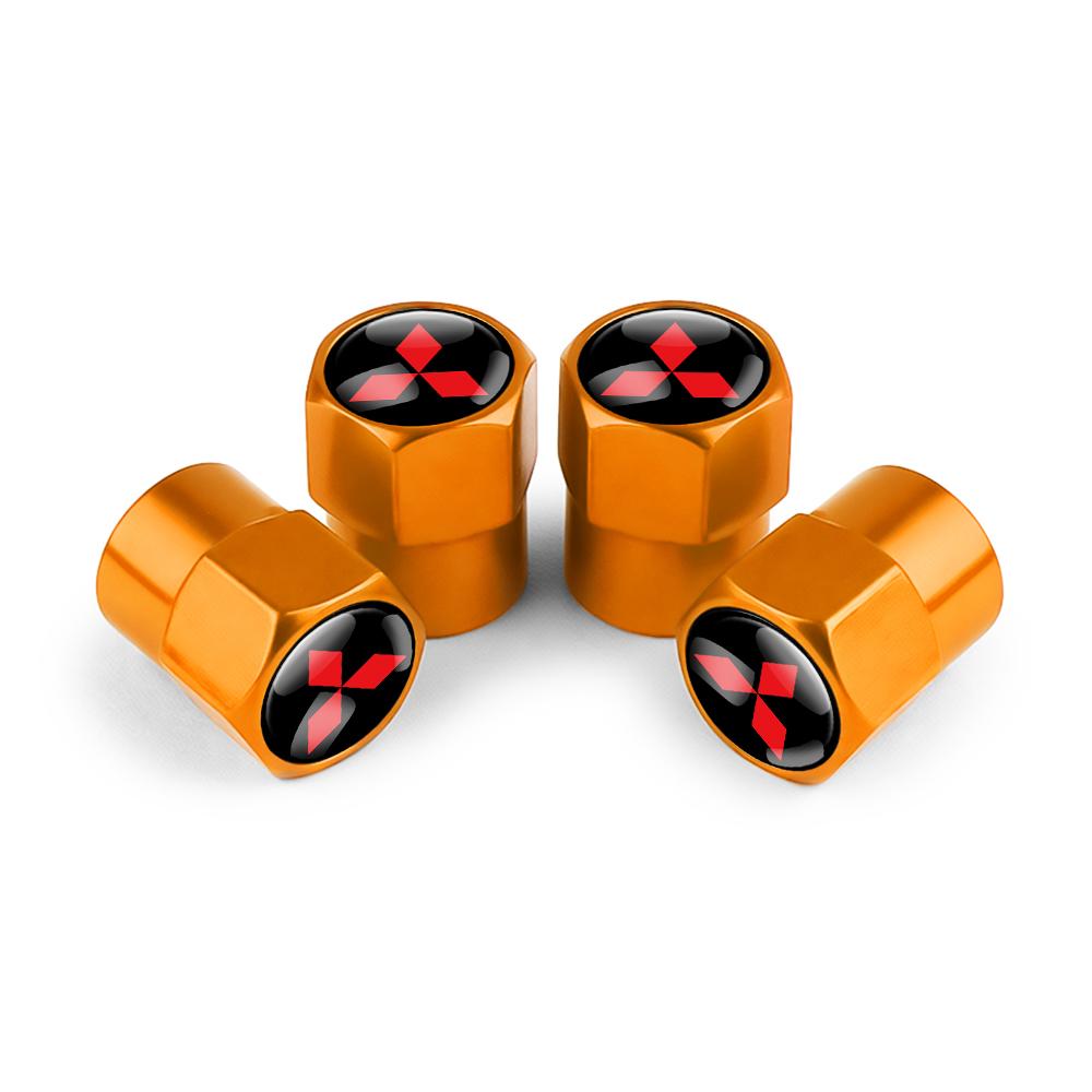 jbvr8 4Pcs Car Tire Valve Stem Air Caps Anti-theft Airtight Cover Accessories For Mitsubishi Ralliart EX ASX L200 Colt Outlander Cross