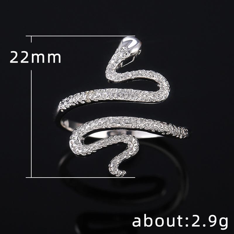 Wind Fashion Personality Exaggerated Snake Ring, Snake Punk Style Nightclub Ring