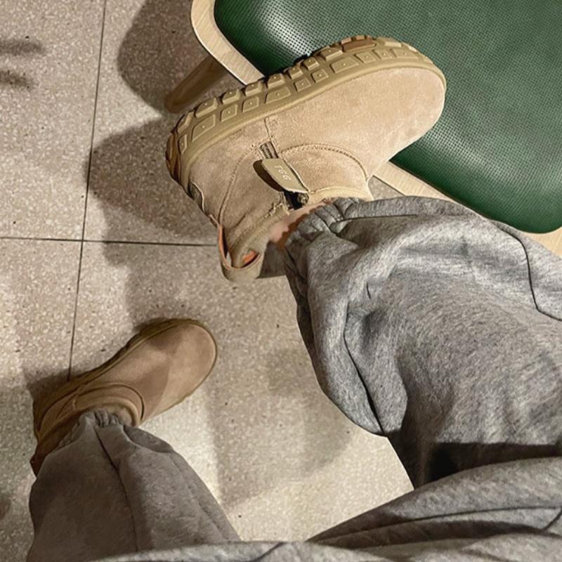 Ботильоны на платформе, женские, на плоской подошве, замшевые, на высоком каблуке, кроссовки, зимняя обувь 2025 года, спортивная обувь для бега, дизайнерские Botas Mujer