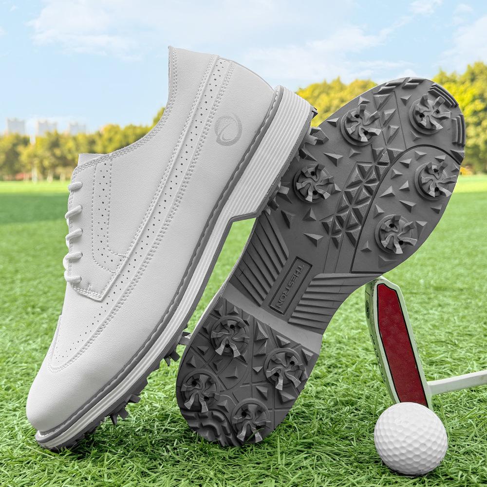Men's Non-slip Spiked Golf Shoes - Outdoor Sports Casual with Embroidery