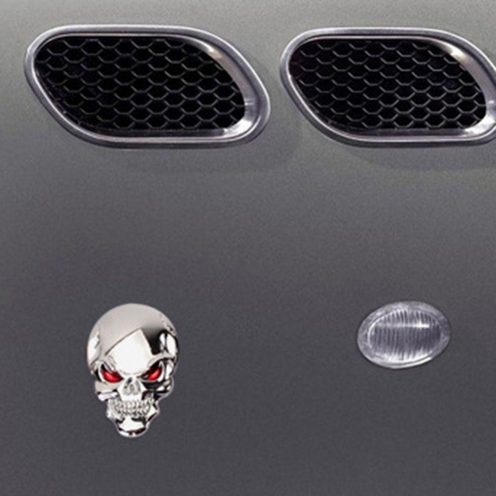 Zinc Zinc Zinc Alloy Skull Skeleton Car Decal 3D Metal 3d Metal Skull Emblem Badge  Motorcycle