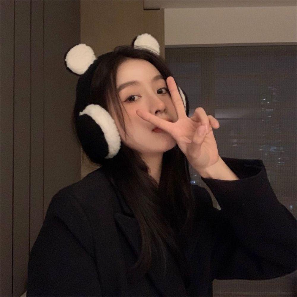 Windproof Winter Plush Earmuffs Warm Women Earflap Korean Bear Ear Earmuffs Girls