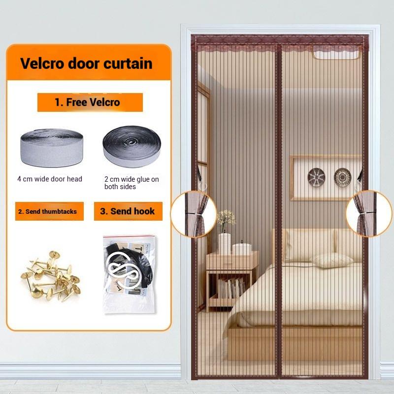 Multisize Anti-Mosquito Net Self-adhesive Anti-Mosquito Curtain Anti Bug Insect Mesh Net No Punching Automatic Closing Curtains