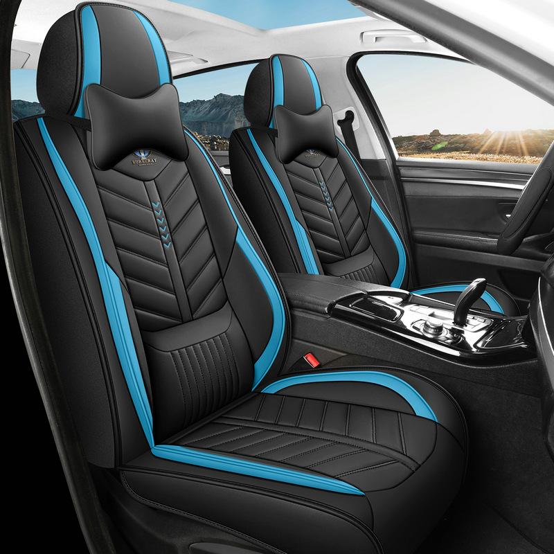 Новые чехлы на переднее пассажирское сиденье, полностью закрытые, одноместные кожаные подушки для автомобильного сиденья, всесезонные чехлы на сиденья(Только 1 шт. Чехол на сиденье)