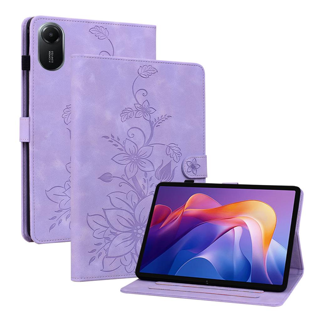 Emboss PU Leather Stand Case for Xiaomi Redmi Pad 2 2025 11.0 Inch Model 25040RP0AG 25040RP0AI with Card Slots Cover Shockproof