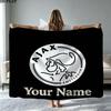 1PC AFC Ajax Custom Name Patterned Flannel Blanket Suitable For All Seasons for Home Decor Warmth and Comfort Gifts Holiday Present