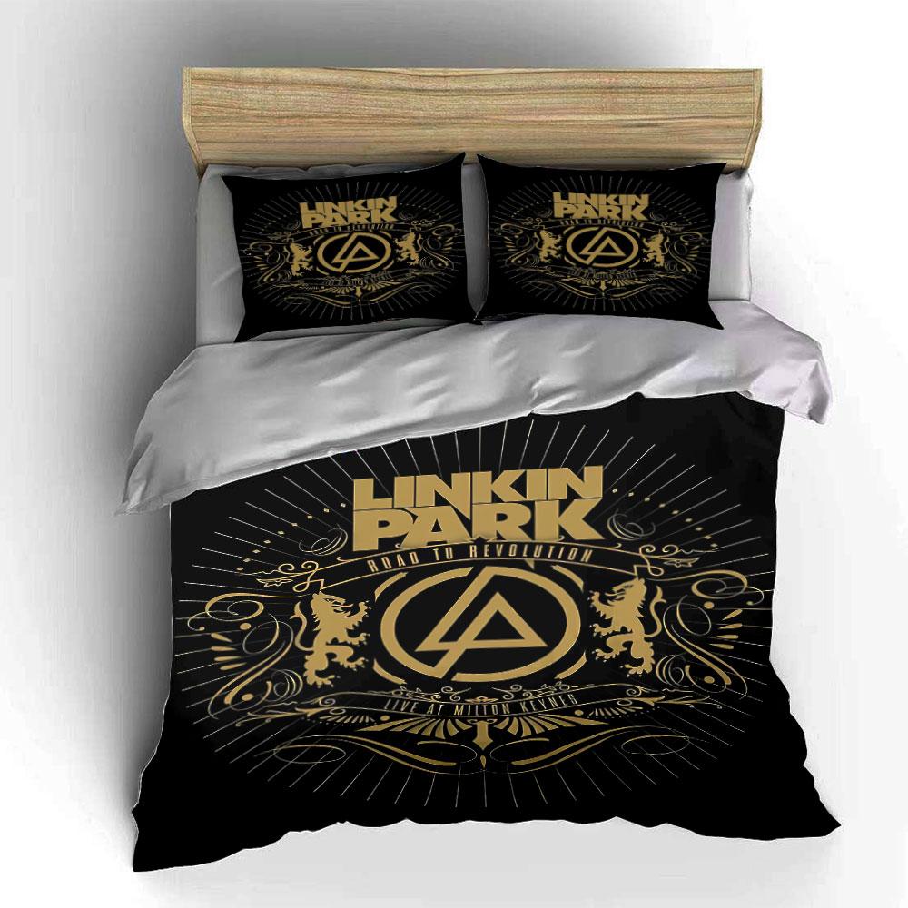 Linkin Park Band Bedding Set Bedding Duvet Cover Set Duvet Cover Pillowcases (1 * Duvet Cover 2 * Pillowcases, without duvet insert)