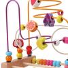Лабиринт из бусин, американские горки, обучающая деревянная круглая игрушка для малышей