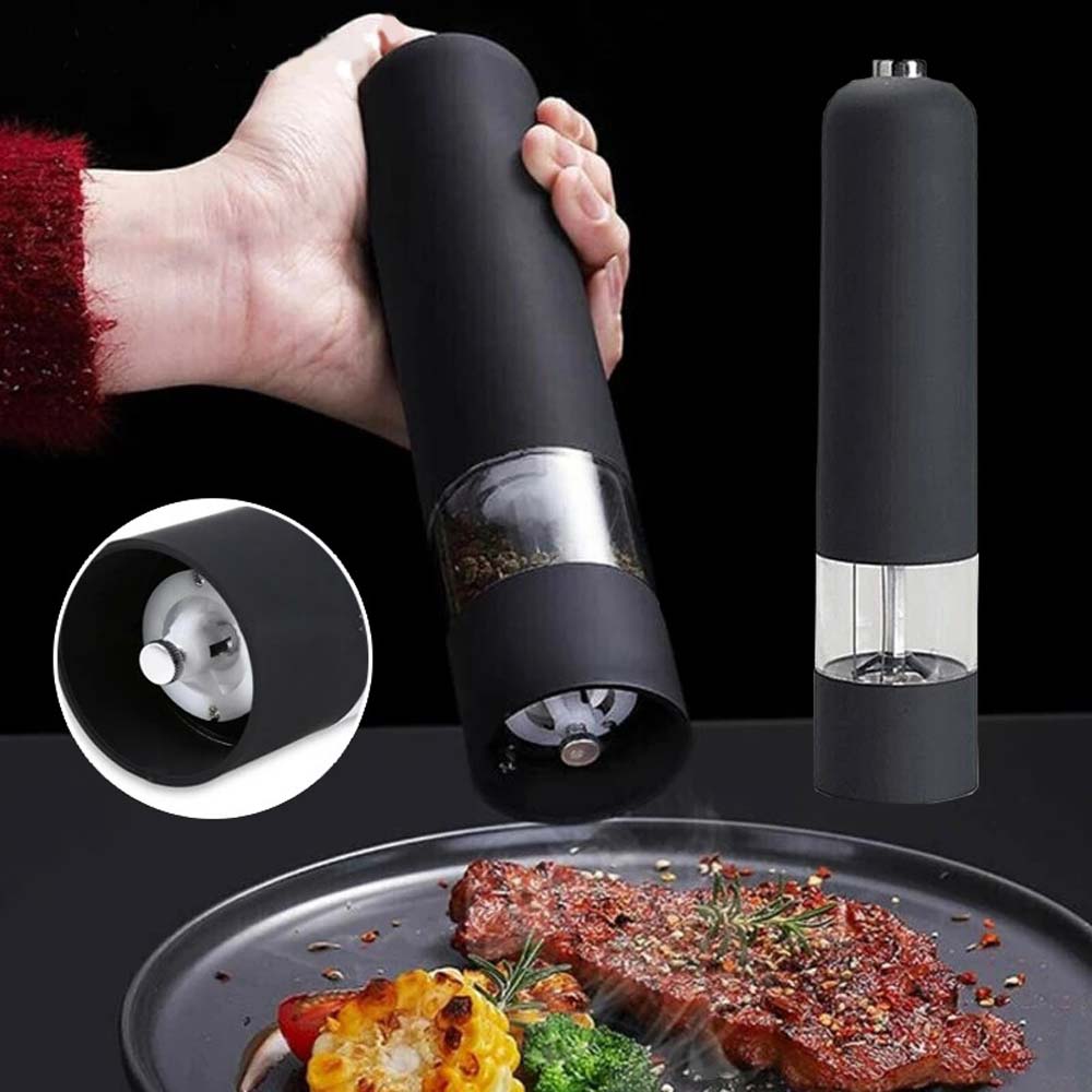 Electric Pepper Grinder and Salt Grinder Adjustable Coarseness Kitchen Spice Grinder Simple Kitchen Tool