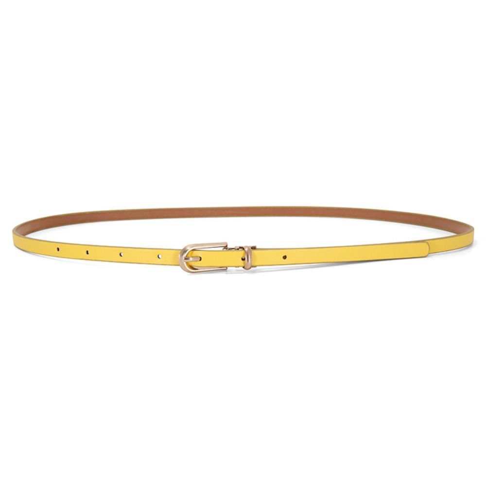 Поясной ремень Тонкий ремень Конфетный цвет Тонкий поясной ремень Ретро ПУ кожа Пояс Джинсы