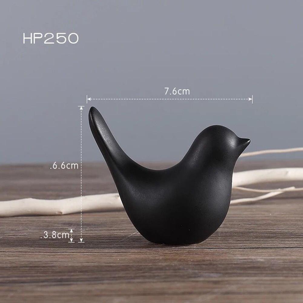 Lifelike Ceramic Bird Ornament Minimalist Style Bird Statue Collectible Figurines For Home Office Decor